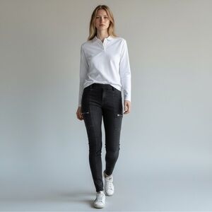 New SPANX women’s cargo leggings black pocket zipper